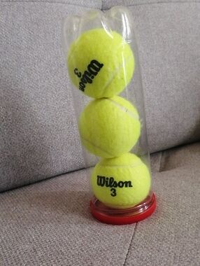 Wilson Neon Yellow Tennis Ball Trio in Tube
